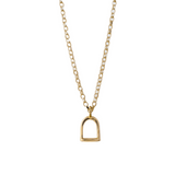 Gold Maxi Stirrup Necklace