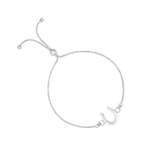 Adjustable Silver Horseshoe Bracelet