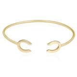 Gold Horseshoe Bangle