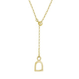 Adjustable Gold Stirrup Necklace