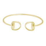 Gold Snaffle Cuff Bangle